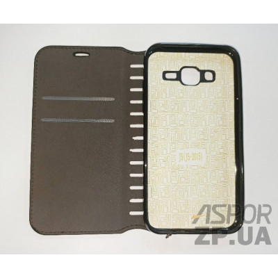 Чохол-книжка Leather Folio для Samsung J500/J5 2015- чорний