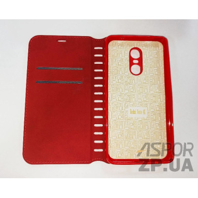 Чохол-книжка Leather Folio для Xiaomi Redmi Note 4X- червоний