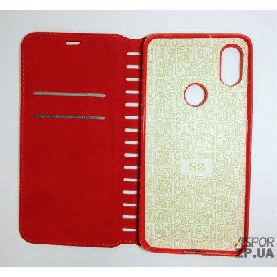 Чохол-книжка Leather Folio для Xiaomi Redmi S2- червоний