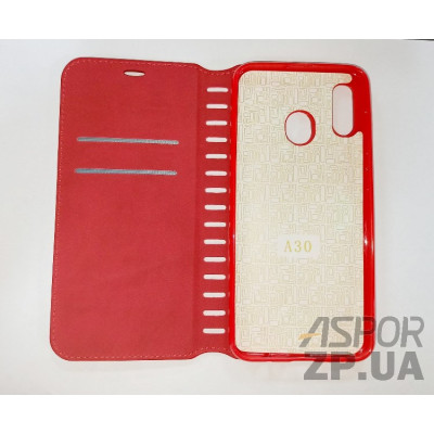 Чохол-книжка Leather Folio для Samsung A30/A305/A20/A205- червоний