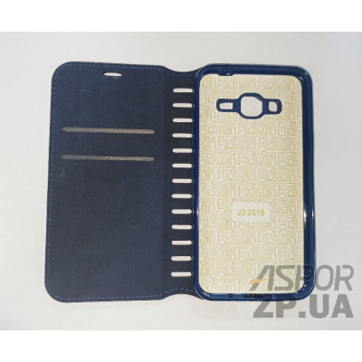 Чохол-книжка Leather Folio для Samsung J320/J3 2016- синій