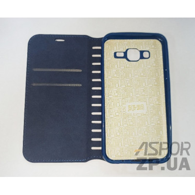 Чохол-книжка Leather Folio для Samsung J500/J5 2015- синій