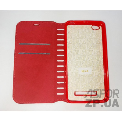 Чохол-книжка Leather Folio для Xiaomi Redmi 4A- червоний