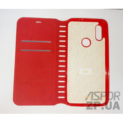 Чохол-книжка Leather Folio для Xiaomi Redmi 7- червоний