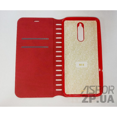 Чохол-книжка Leather Folio для Xiaomi Redmi 8- червоний