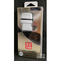 Мережевий зарядний пристрій Konfulon (KFL-C25) 2в1 5V/1A + USB кабель micro- білий