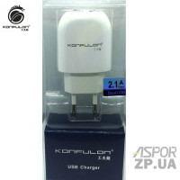 Мережевий зарядний пристрій Konfulon 2USB/2.1A (C16)- білий Мережевий зарядний пристрій Konfulon 2USB/2.1A (C16)- білий