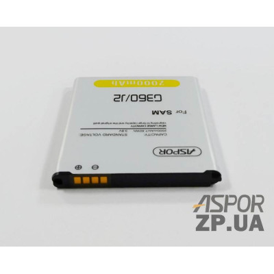 Акумулятор Aspor Premium для Samsung G360 / J200 (EB-BG360CBE) Акумулятор Aspor Premium для Samsung G360 / J200 (EB-BG360CBE)