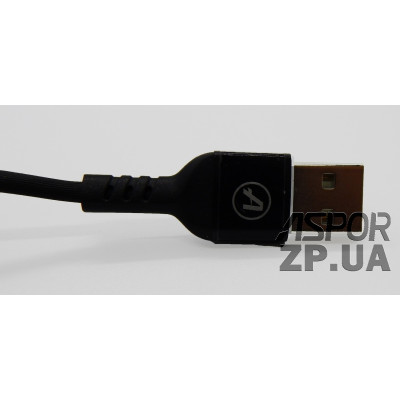USB кабель Aspor A121 Micro 2.1A/1.2м- чорний