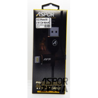 USB кабель Aspor A122 Lightning 2.1A/1.2м- чорний USB кабель Aspor A122 Lightning 2.1A/1.2м- чорний