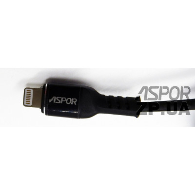 USB кабель Aspor A122 Lightning 2.1A/1.2м- чорний