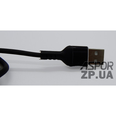 USB кабель Aspor A122 Lightning 2.1A/1.2м- чорний