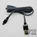 USB кабель Aspor A135 Micro Плоский Nylon 2.4A/1.2м- сірий