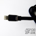 USB кабель Aspor A136 Lightning Плоский Nylon 2.4A/1.2м- чорний
