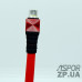 USB кабель Aspor A158 New Micro Плоский Silicon 2.4A/1.2м- червоний