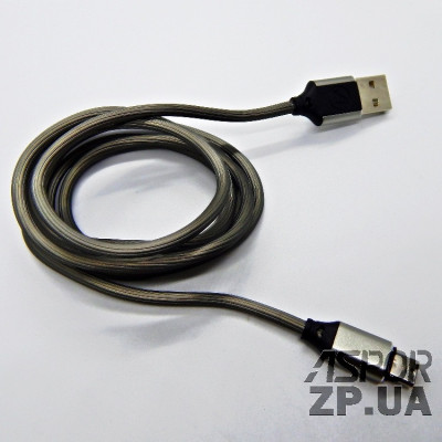 USB кабель Aspor A155 Micro 2.4A/1.2м- срібло