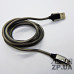 USB кабель Aspor A155 Micro 2.4A/1.2м- срібло