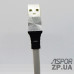USB кабель Aspor A158 New Micro Плоский Silicon 2.4A/1.2м- графіт