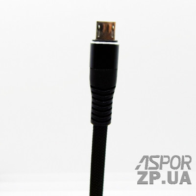 USB кабель Aspor A111 Micro 2.4A/1.2м- чорний