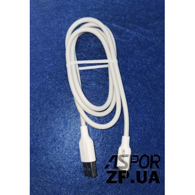USB кабель Aspor A41 TPU Soft Touch Micro (5А/1м)- білий