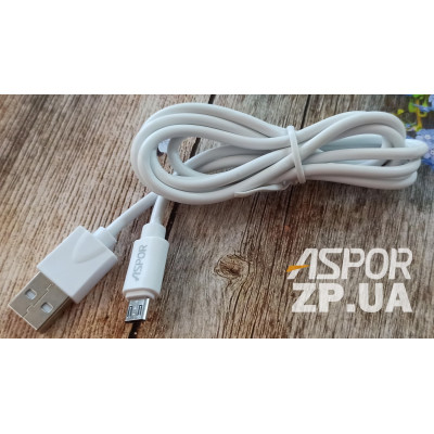 USB кабель Aspor A51 Original Cable Micro (2A/1.2м)- білий