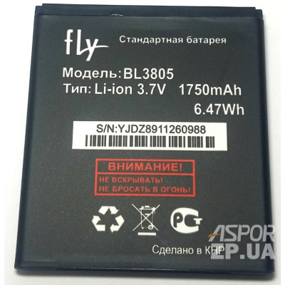 Акумулятор для Fly IQ4404 (BL3805) Акумулятор для Fly IQ4404 (BL3805)