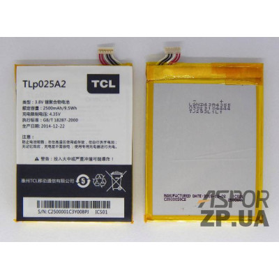Акумулятор для Alcatel One Touch 7043/7047D/8000D/8008D/6043D/Blackberry Z3 (TLP025A2) Акумулятор для Alcatel One Touch 7043/7047D/8000D/8008D/6043D/Blackberry Z3 (TLP025A2)