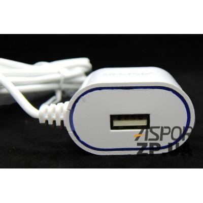 Мережевий зарядний пристрій Aspor A802 Plus (1USB/2.4A) LED + USB кабель Micro- білий Мережевий зарядний пристрій Aspor A802 Plus (1USB/2.4A) LED + USB кабель Micro- білий