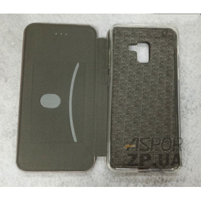 Чохол-книжка Aspor leather для Samsung A8 Plus 2018/A730- графітовий