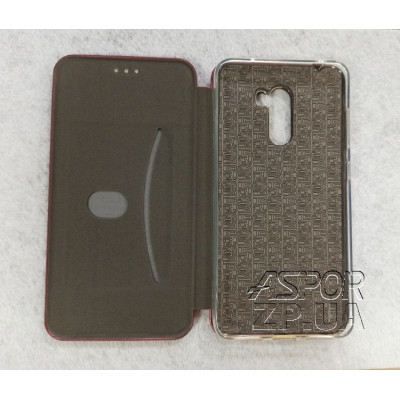 Чохол-книжка Aspor leather для Xiaomi Pocophone F1- бордовий