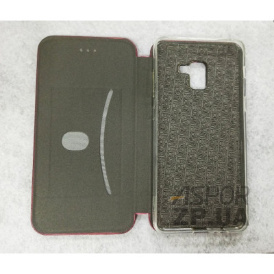 Чохол-книжка Aspor leather для Samsung A8 Plus 2018/A730- бордовий