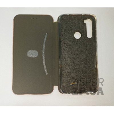 Чохол-книжка Aspor leather для Xiaomi Redmi Note 8- рожеве золото