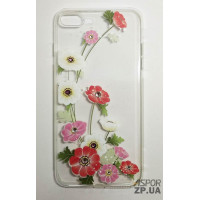 Накладка OuCase for Aspor Swarowski для iPhone 7 Plus/8 Plus- Квіти різнокольорові