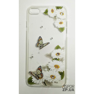 Накладка OuCase for Aspor Swarowski для iPhone 7 Plus/8 Plus- Ромашки Накладка OuCase for Aspor Swarowski для iPhone 7 Plus/8 Plus- Ромашки