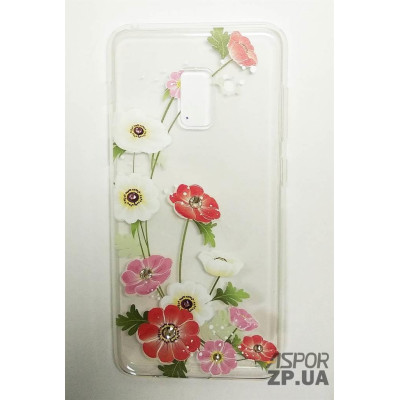 Накладка OuCase for Aspor Swarowski для Samsung A8 2018/A530- Квіти різнокольорові Накладка OuCase for Aspor Swarowski для Samsung A8 2018/A530- Квіти різнокольорові