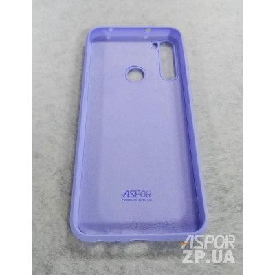 Накладка (з мікрофіброю) Aspor Silicone Full для Xiaomi Redmi Note 8- фіолетовий