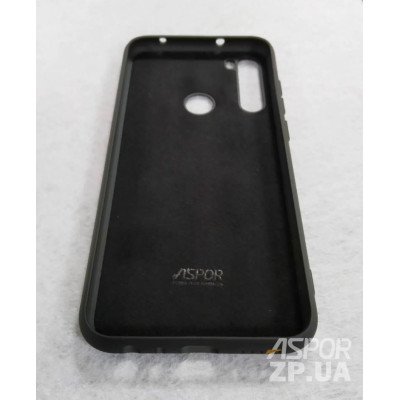 Накладка (з мікрофіброю) Aspor Silicone Full для Xiaomi Redmi Note 8- чорний