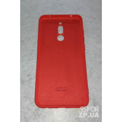 Накладка (з мікрофіброю) Aspor Silicone Full для Xiaomi Redmi 8- червоний