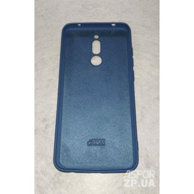 Накладка (з мікрофіброю) Aspor Silicone Full для Xiaomi Redmi 8- синій