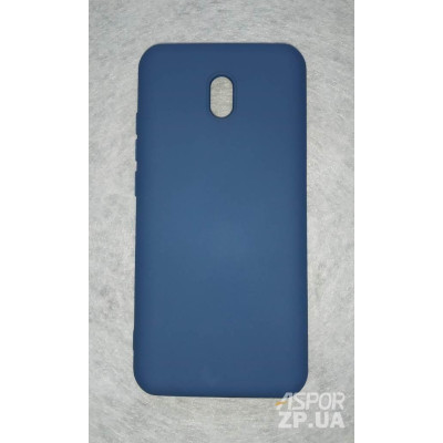 Накладка (з мікрофіброю) Aspor Silicone Full для Xiaomi Redmi 8A- синій Накладка (з мікрофіброю) Aspor Silicone Full для Xiaomi Redmi 8A- синій