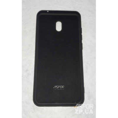 Накладка (з мікрофіброю) Aspor Silicone Full для Xiaomi Redmi 8A- чорний