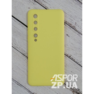 Накладка (з мікрофіброю) Aspor Silicone Full для Xiaomi Mi 10/Mi 10 Pro- жовтий Накладка (з мікрофіброю) Aspor Silicone Full для Xiaomi Mi 10/Mi 10 Pro- жовтий