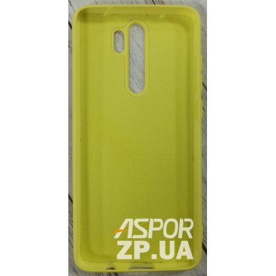Накладка (з мікрофіброю) Aspor Silicone Full для Xiaomi Mi 10/Mi 10 Pro- жовтий