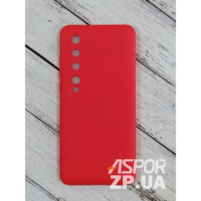 Накладка (з мікрофіброю) Aspor Silicone Full для Xiaomi Mi 10/Mi 10 Pro- червоний Накладка (з мікрофіброю) Aspor Silicone Full для Xiaomi Mi 10/Mi 10 Pro- червоний
