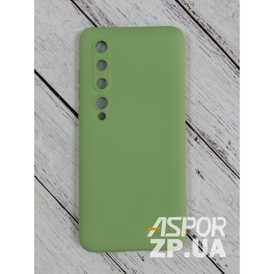Накладка (з мікрофіброю) Aspor Silicone Full для Xiaomi Mi 10/Mi 10 Pro- салатовий Накладка (з мікрофіброю) Aspor Silicone Full для Xiaomi Mi 10/Mi 10 Pro- салатовий