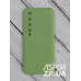 Накладка (з мікрофіброю) Aspor Silicone Full для Xiaomi Mi 10/Mi 10 Pro- салатовий