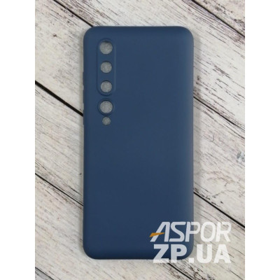 Накладка (з мікрофіброю) Aspor Silicone Full для Xiaomi Mi 10/Mi 10 Pro- синій Накладка (з мікрофіброю) Aspor Silicone Full для Xiaomi Mi 10/Mi 10 Pro- синій