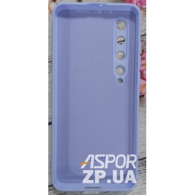 Накладка (з мікрофіброю) Aspor Silicone Full для Xiaomi Mi 10/Mi 10 Pro- фіолетовий