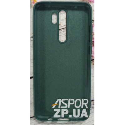 Накладка (з мікрофіброю) Aspor Silicone Full для Xiaomi Redmi 8- зелений