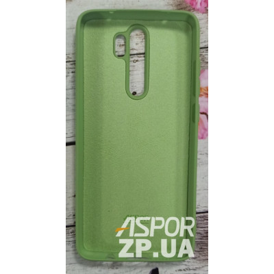 Накладка (з мікрофіброю) Aspor Silicone Full для Xiaomi Redmi 8- салатовий